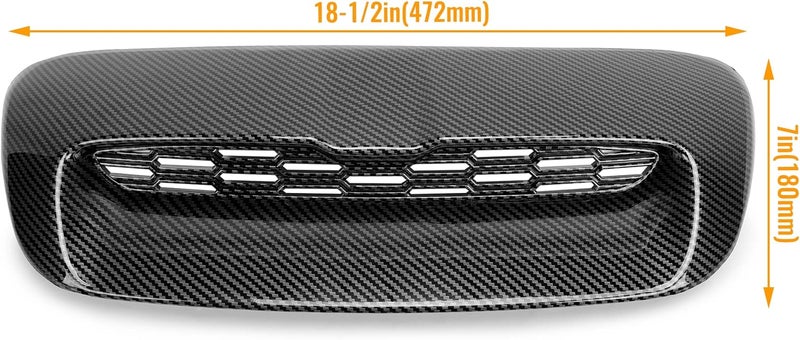 Kojem Mini Cooper Hood Scoop Compatible with 2007-2013 Mini Cooper S R55 R56 R57 R58 R59 Air Intake Vent Carbon Fiber Printing - Image 3